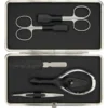 Nagelverzorgingsset In Nappaleer Hoesje Met Stalen Frame 5-delig