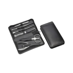 Manicure-etui, Nappa-rundleer