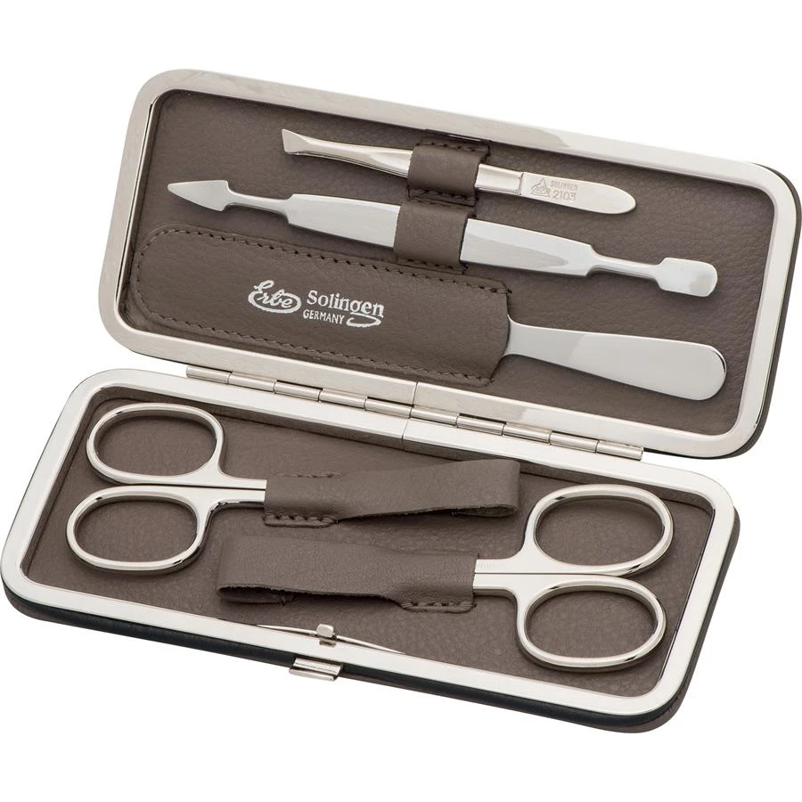 Etui Met Knipsluiting, 5-delig, Taupe 1 Etui Met Knipsluiting, 5-delig, Taupe